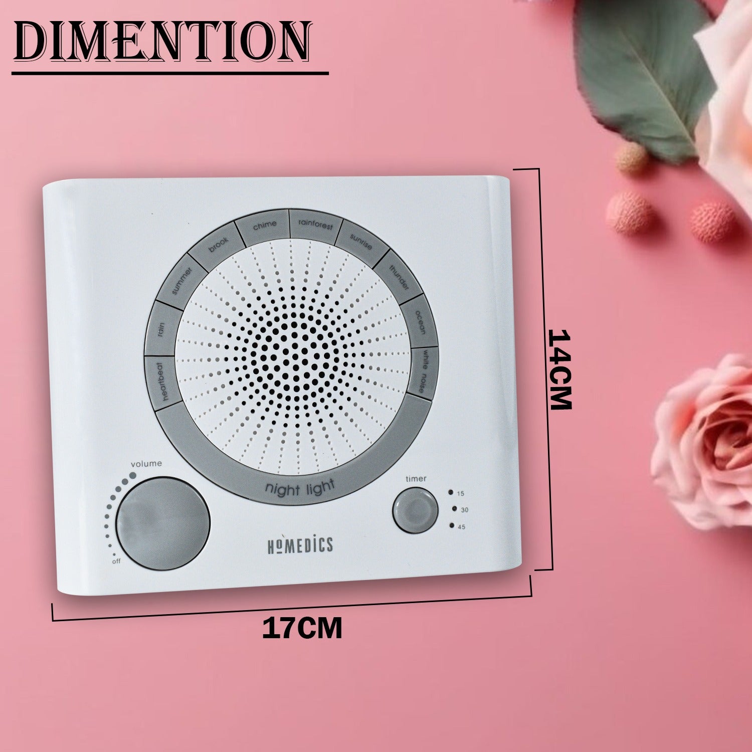Sleep Therapy Noise Sound Therapy Machine with 8 High-Fidelity Soothing Sleeping , Anxiety , Stress Natural Sounds, Battery or Adaptor Charging Options, 3 Auto-Off Timer Option - Springkart 
