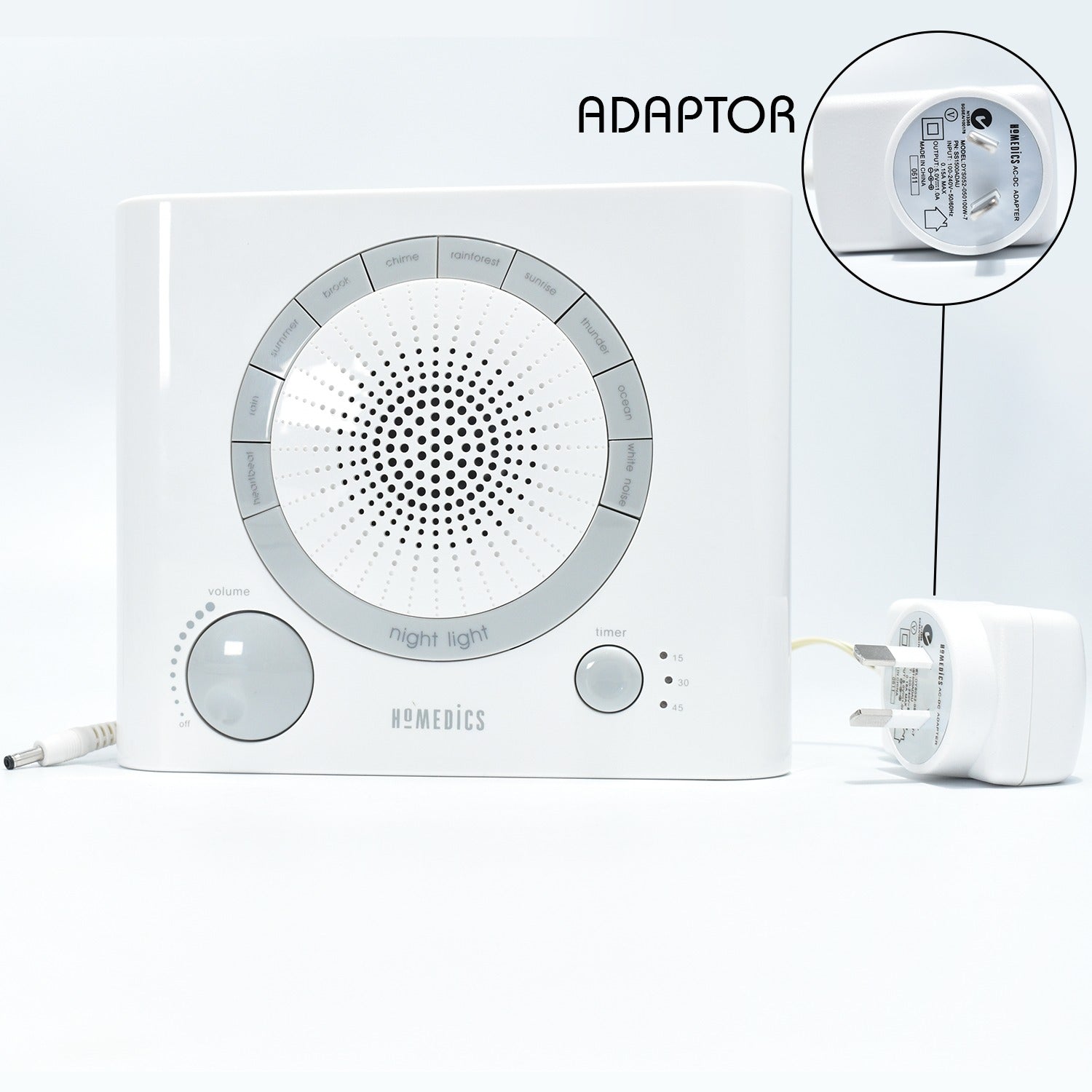 Sleep Therapy Noise Sound Therapy Machine with 8 High-Fidelity Soothing Sleeping , Anxiety , Stress Natural Sounds, Battery or Adaptor Charging Options, 3 Auto-Off Timer Option - Springkart 