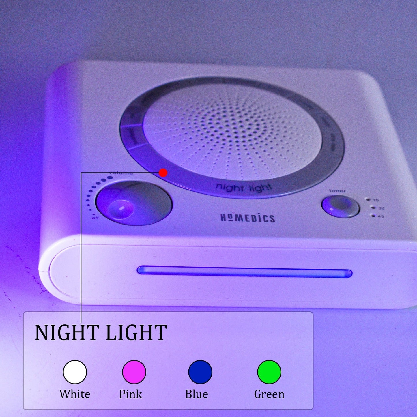 Sleep Therapy Noise Sound Therapy Machine with 8 High-Fidelity Soothing Sleeping , Anxiety , Stress Natural Sounds, Battery or Adaptor Charging Options, 3 Auto-Off Timer Option - Springkart 