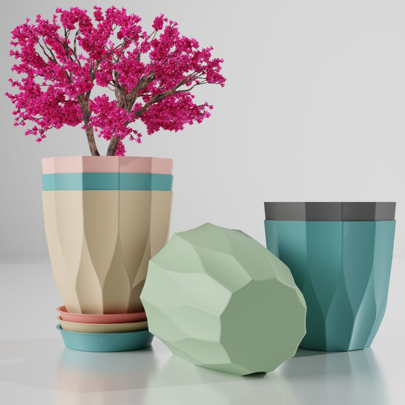 Decorative Aro Flower Pot (Set Of 5)