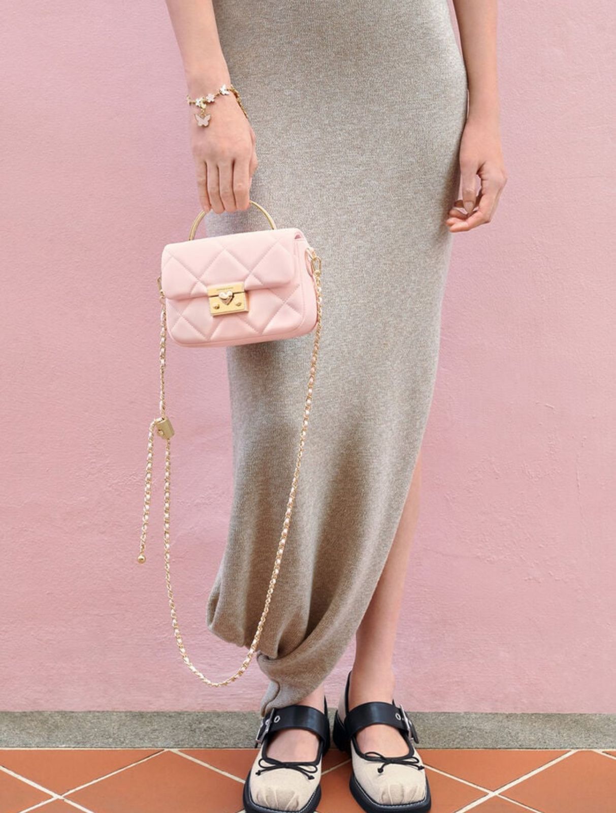 CHARLES &amp; KEITH QUILTED BOXY