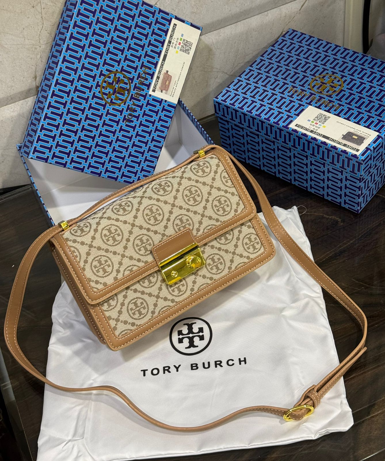 TORY BURCH T MONOGRAM SHOULDER BAG