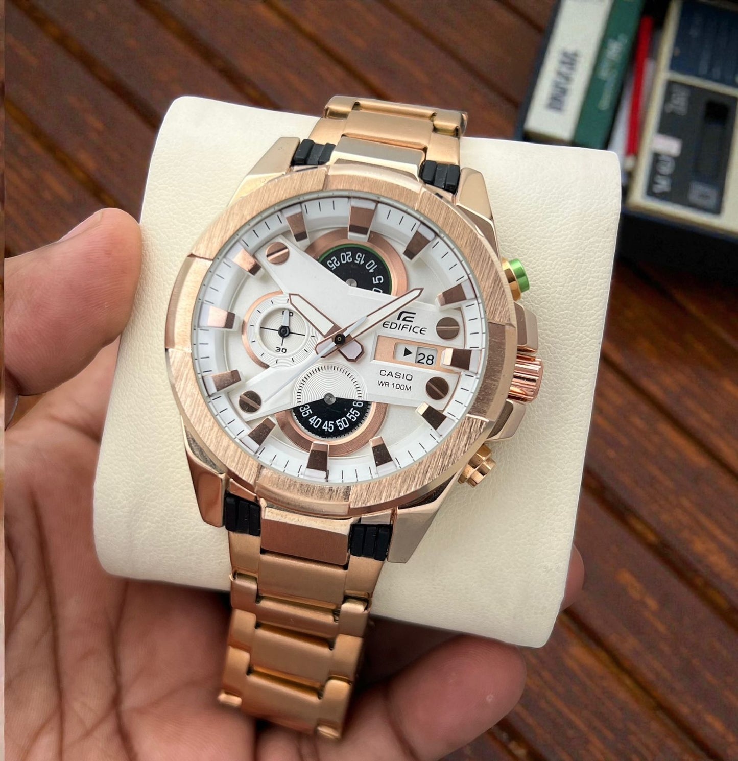 New Automatic EDIFICE CASIO White Dial Men's watch