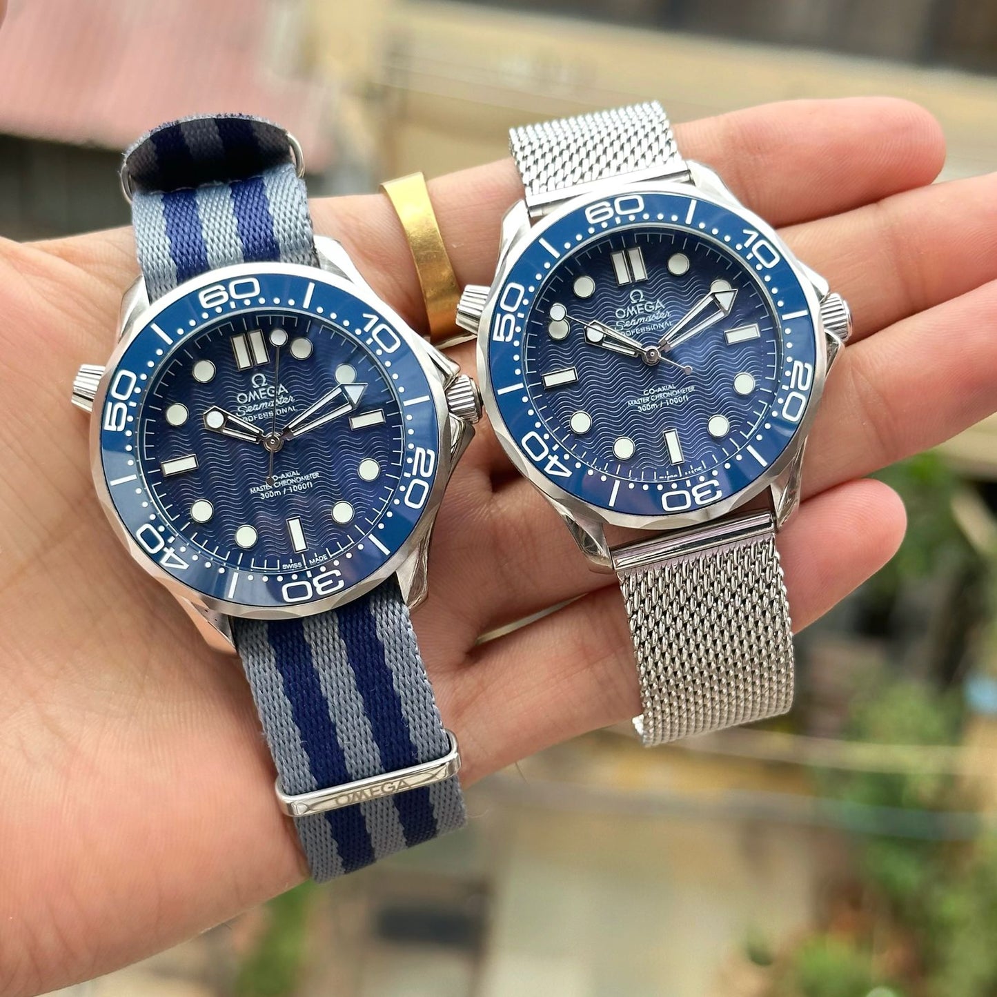 OMEGA's Seamaster Japan Elastic Strap Diver Excellent Quality Men's Watch