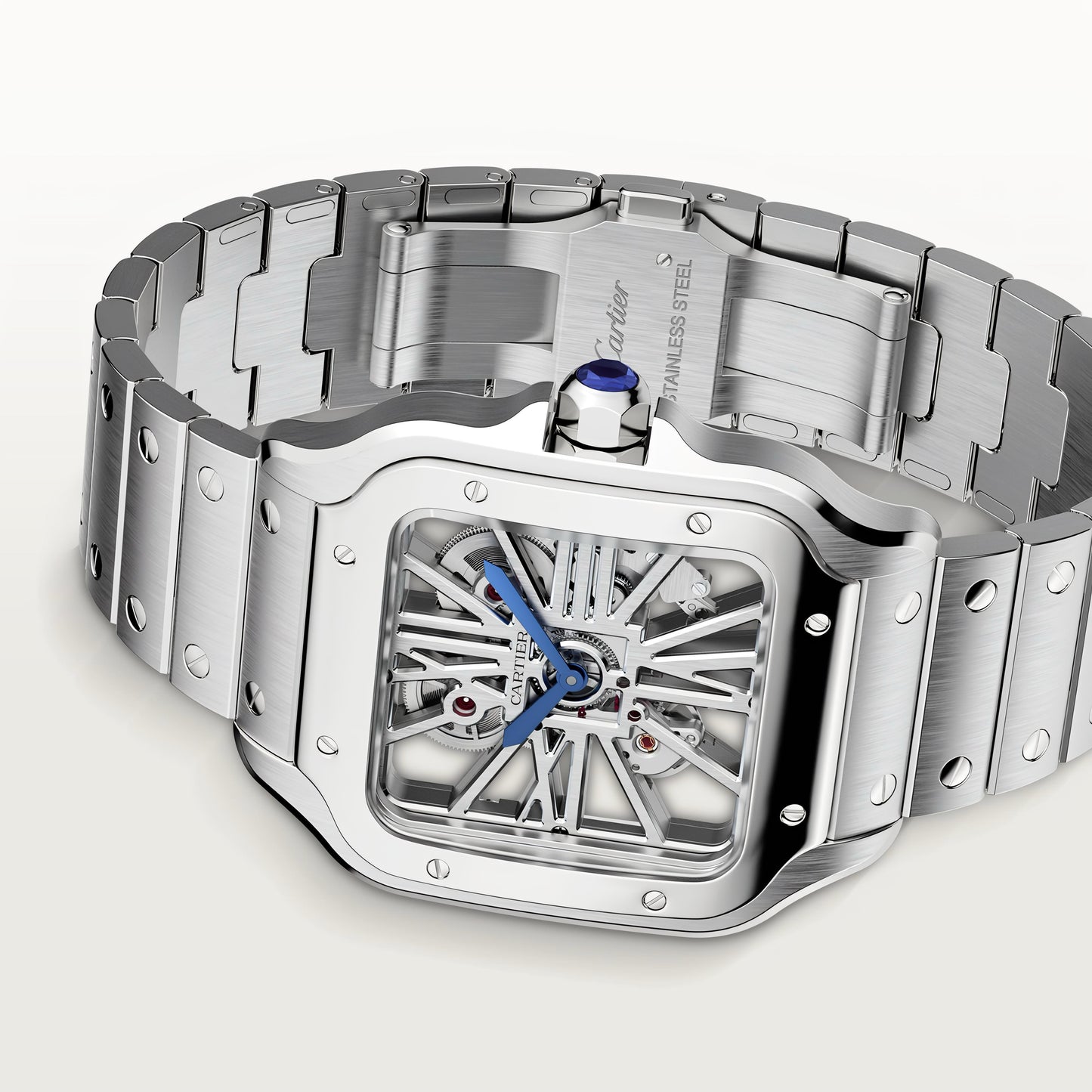 Luxurious Cartier Santos Skeleton timepiece