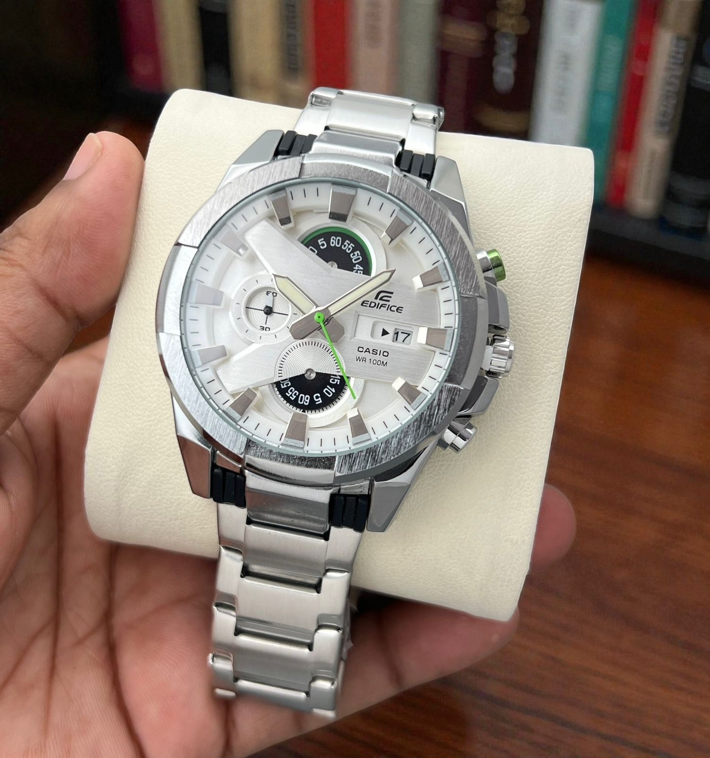 New Automatic EDIFICE CASIO White Dial Men's watch