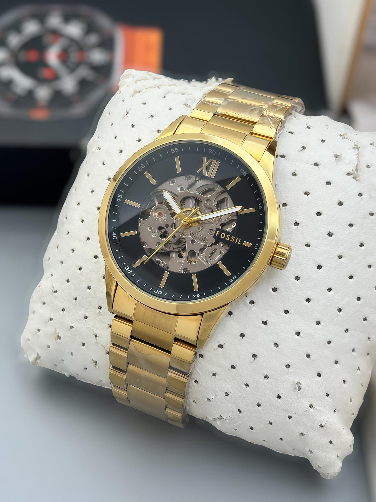 FOSSIL AUTOMATIC MACHINE PREMIER QUALITY BLACK DIAL WATCH