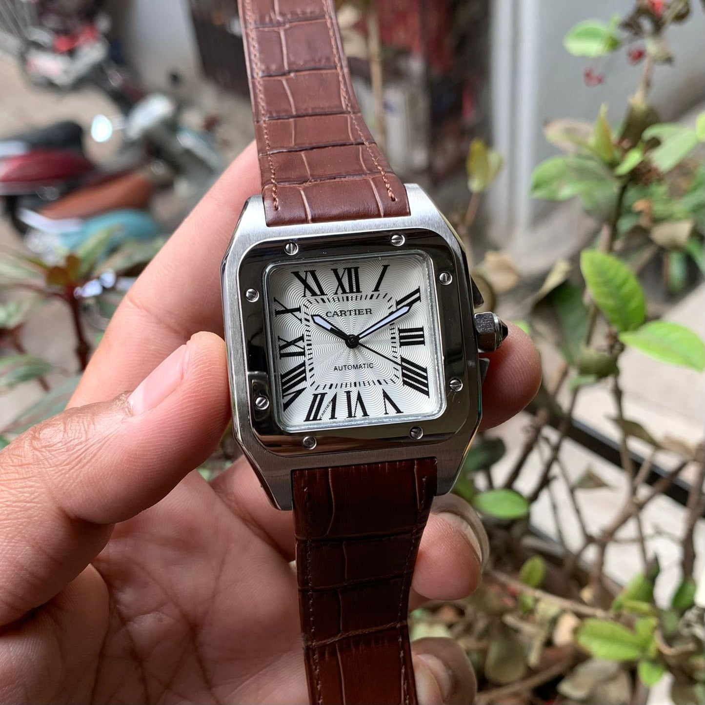 CARTIER WHITE DIAL PREMIUM WATCH 🔥