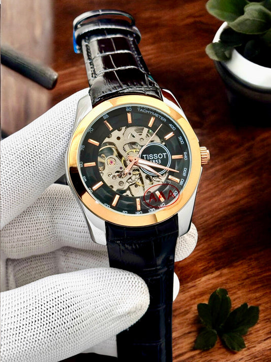 Tissot Automatic Men's Watch | 45mm | Sapphire Glass | Leather Strap | 7A Premium
