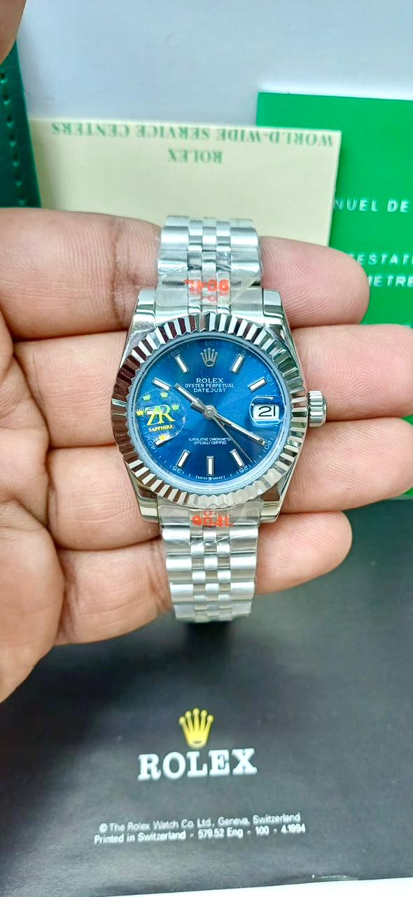 ROLEX ZR PREMIER QUALITY BLUE DIAL LADIES WATCH