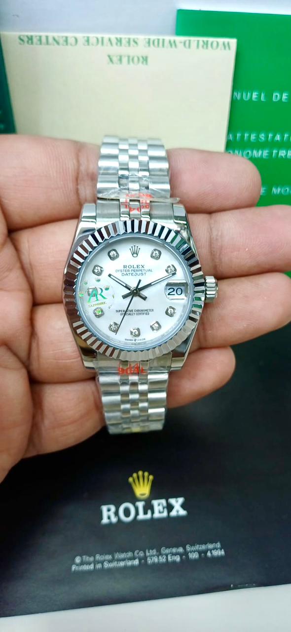 ROLEX ZR PREMIER QUALITY WHITE DIAL LADIES WATCH