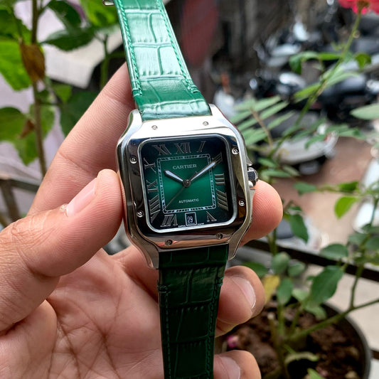 CARTIER GREEN DIAL PREMIUM WATCH 🔥