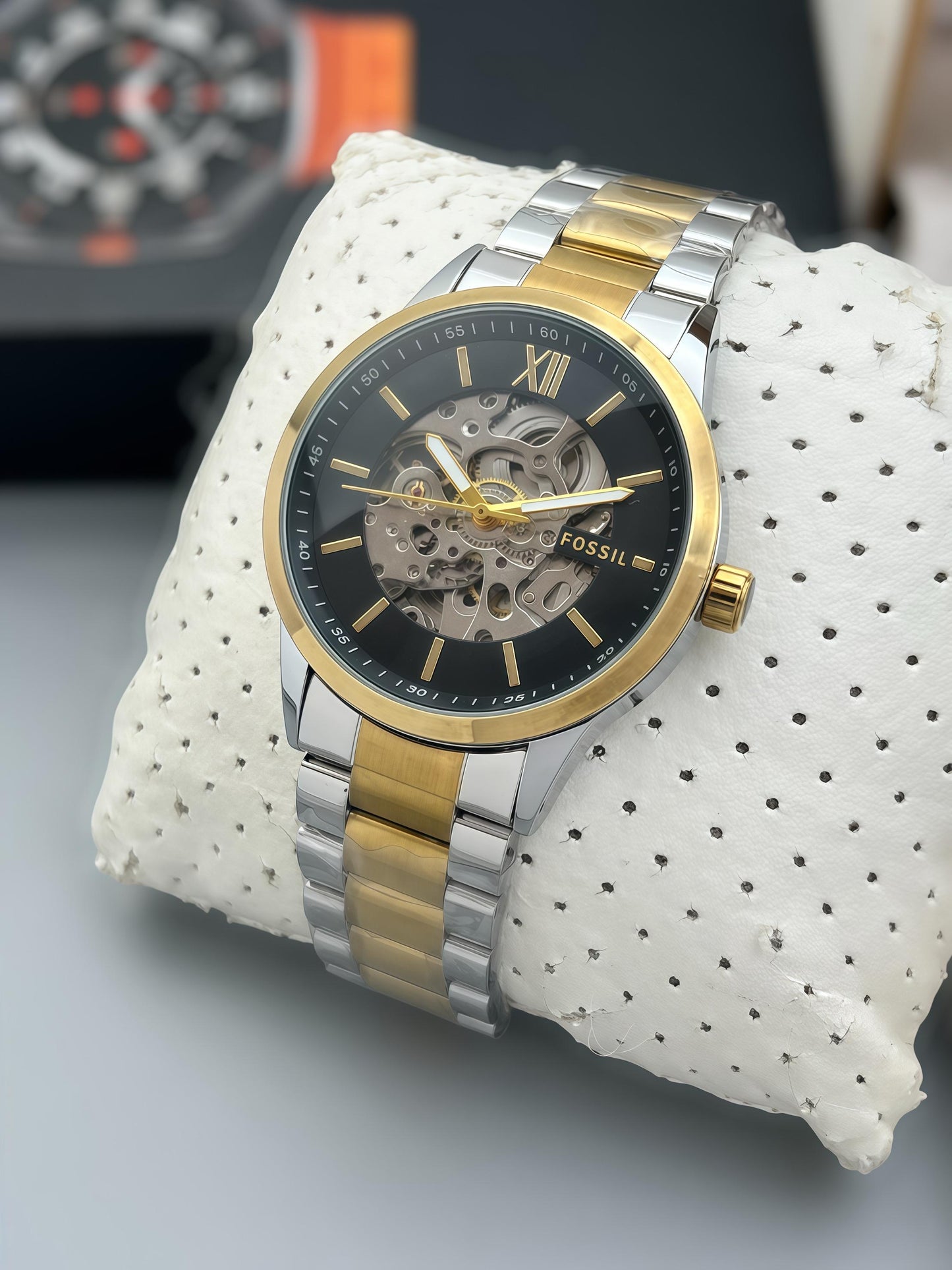 FOSSIL AUTOMATIC MACHINE PREMIER QUALITY BLACK DIAL WATCH