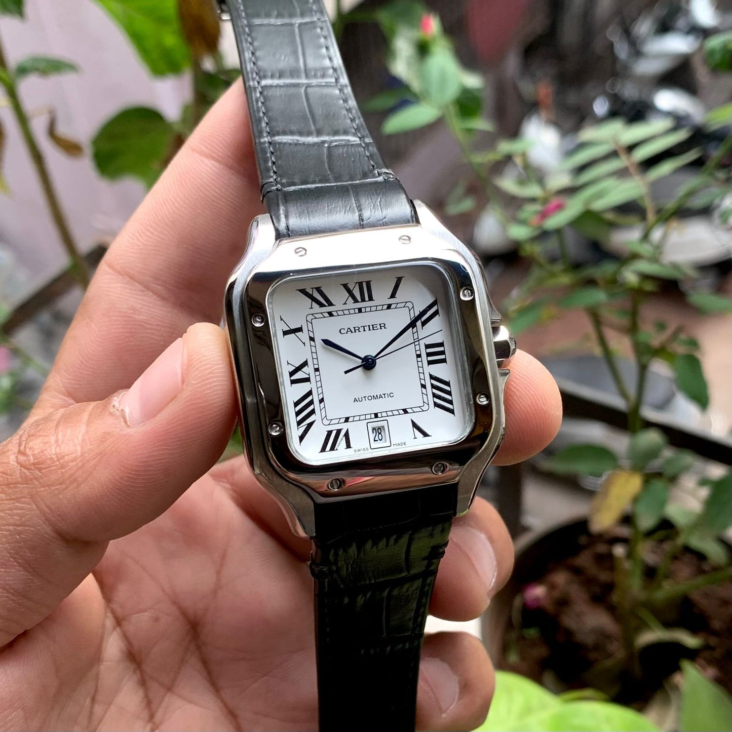 CARTIER WHITE DIAL PREMIUM WATCH 🔥