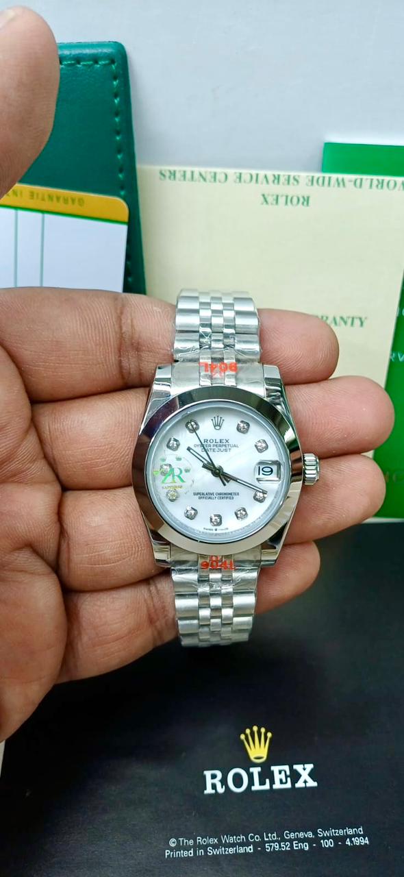 ROLEX ZR PREMIER QUALITY WHITE DIAL LADIES WATCH
