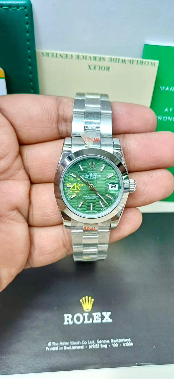 ROLEX ZR PREMIER QUALITY GREEN DIAL LADIES WATCH