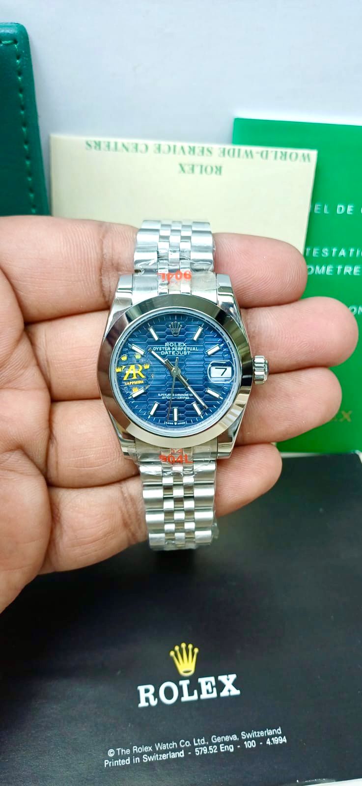 ROLEX ZR PREMIER QUALITY BLUE DIAL LADIES WATCH