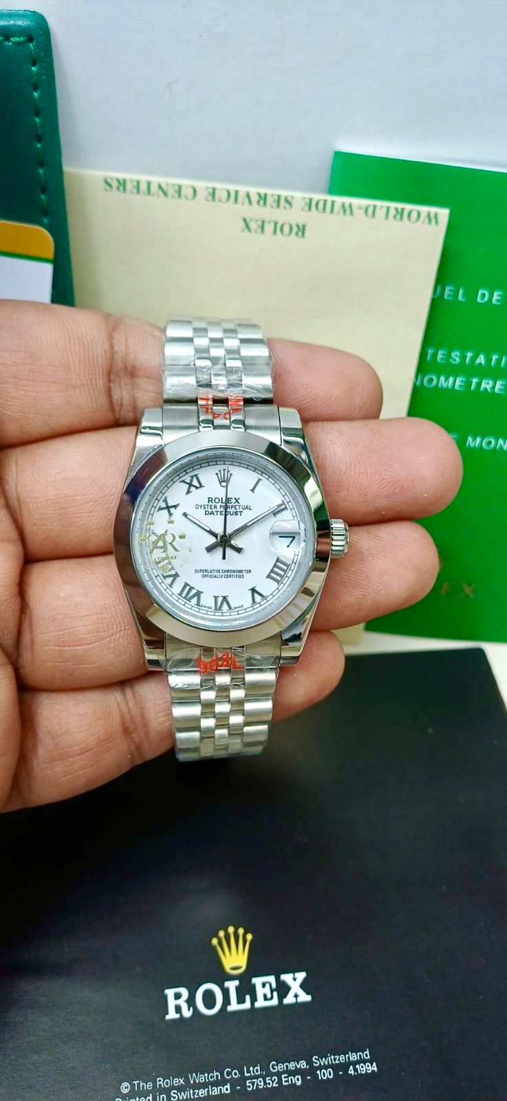 ROLEX ZR PREMIER QUALITY WHITE DIAL LADIES WATCH