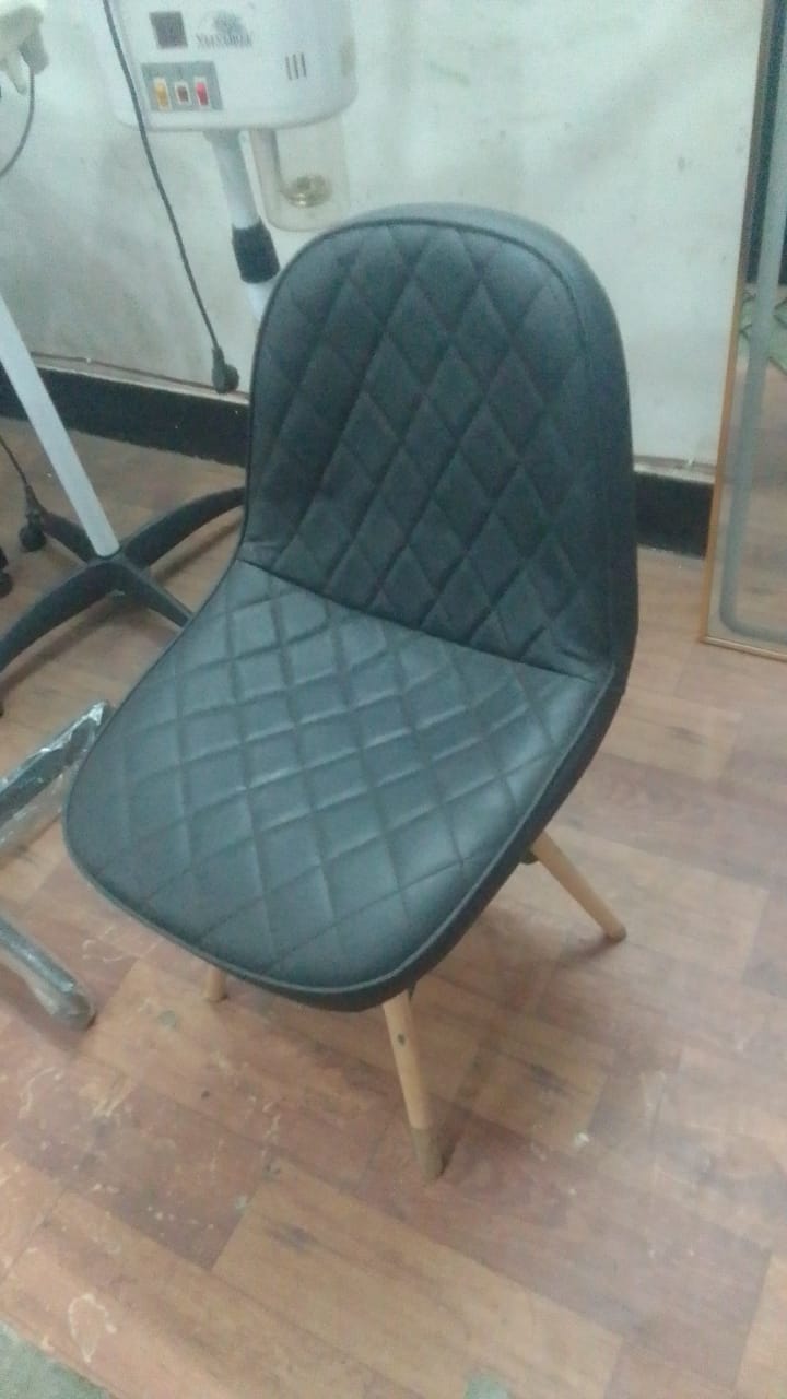 Steel Brown BRUT SALON CHAIR, p.u cushion/Professional, Synthetic Leather Imported.