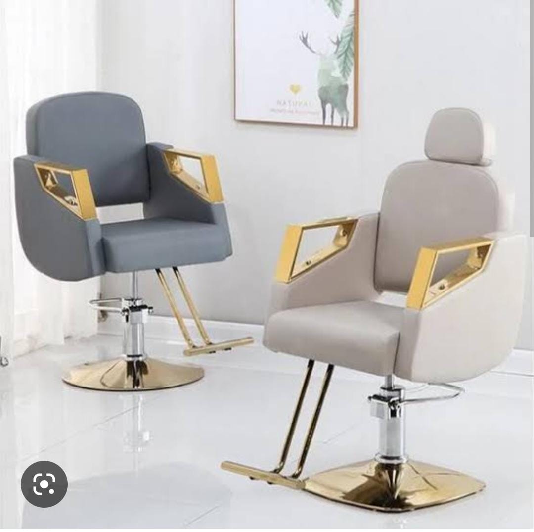 Steel Brown BRUT SALON CHAIR, p.u cushion/Professional, Synthetic Leather Imported.