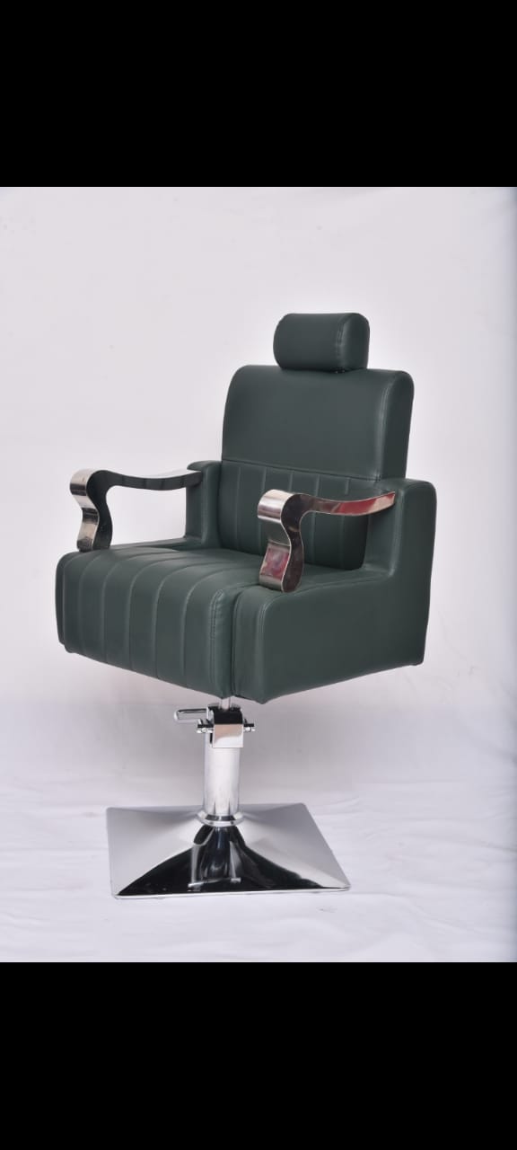 Steel Brown BRUT SALON CHAIR, p.u cushion/Professional, Synthetic Leather Imported.