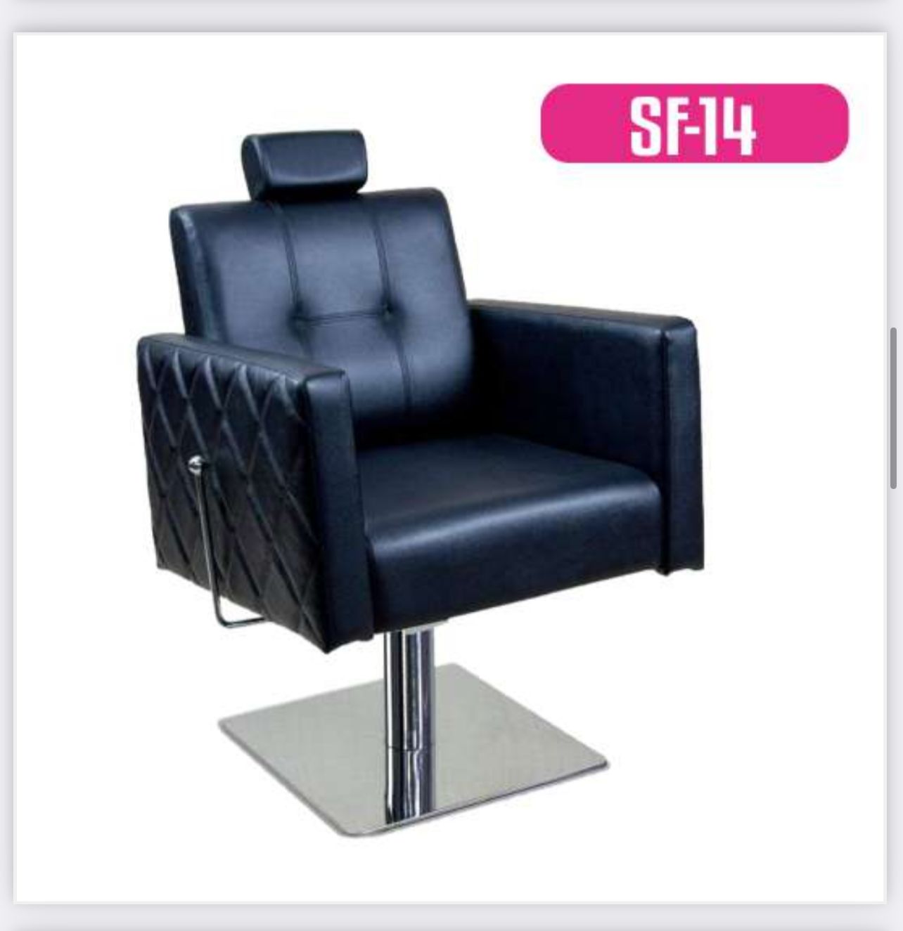 Steel Brown BRUT SALON CHAIR, p.u cushion/Professional, Synthetic Leather Imported.