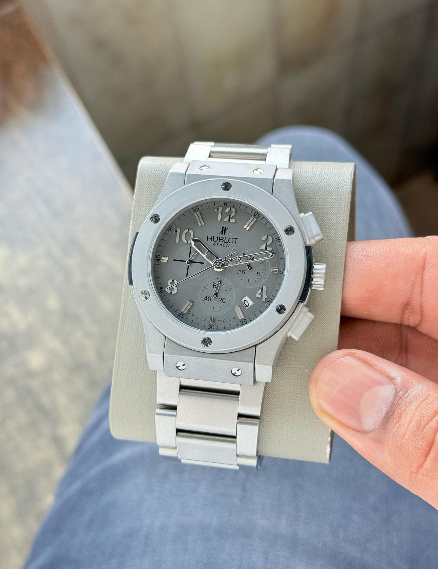 Hublot Big Bang 5 Hand all Matt Grey , iconic Metallic Strap collection