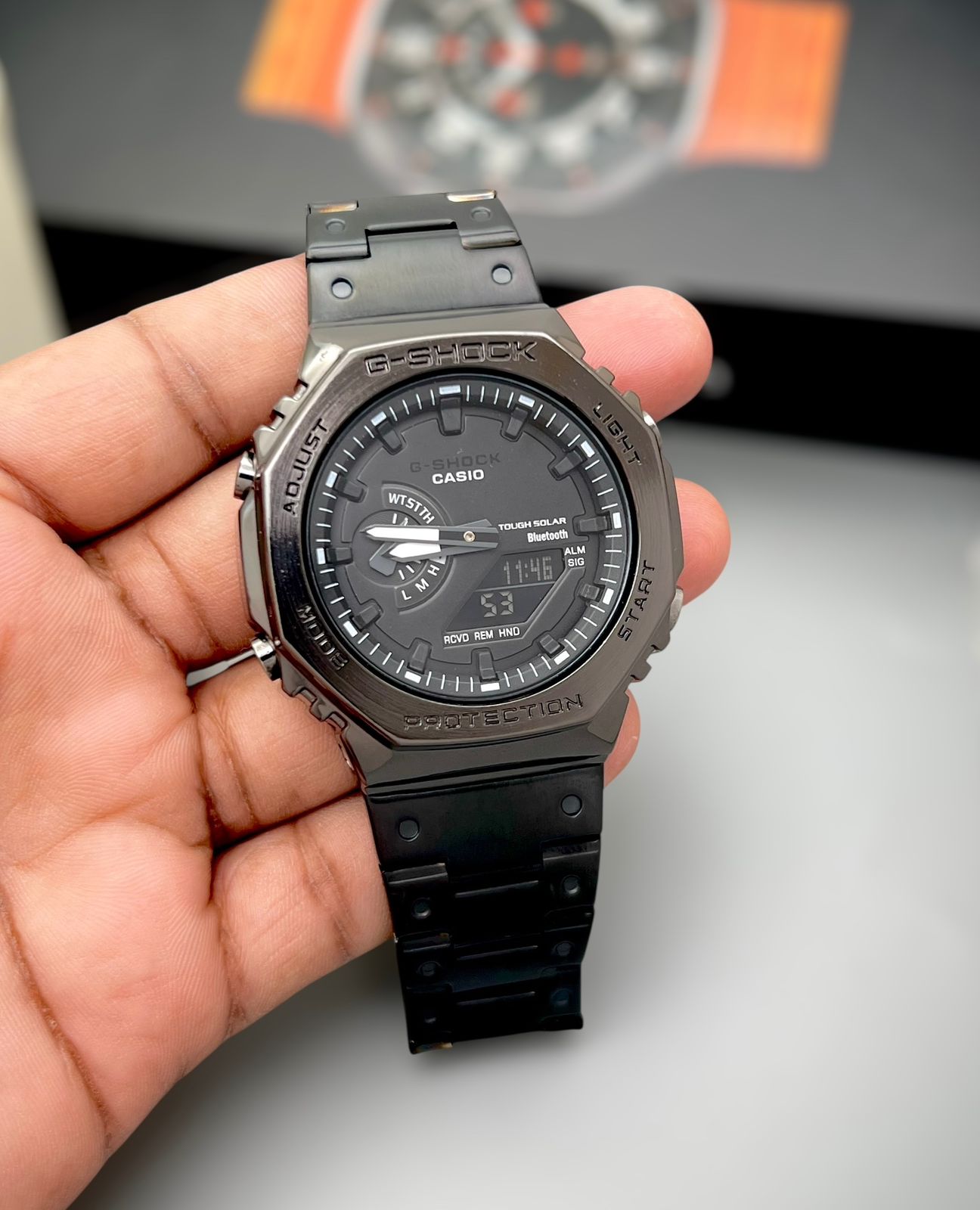 G-SHOCK New GA-2100 series watch, with classic black color matching (Imported)