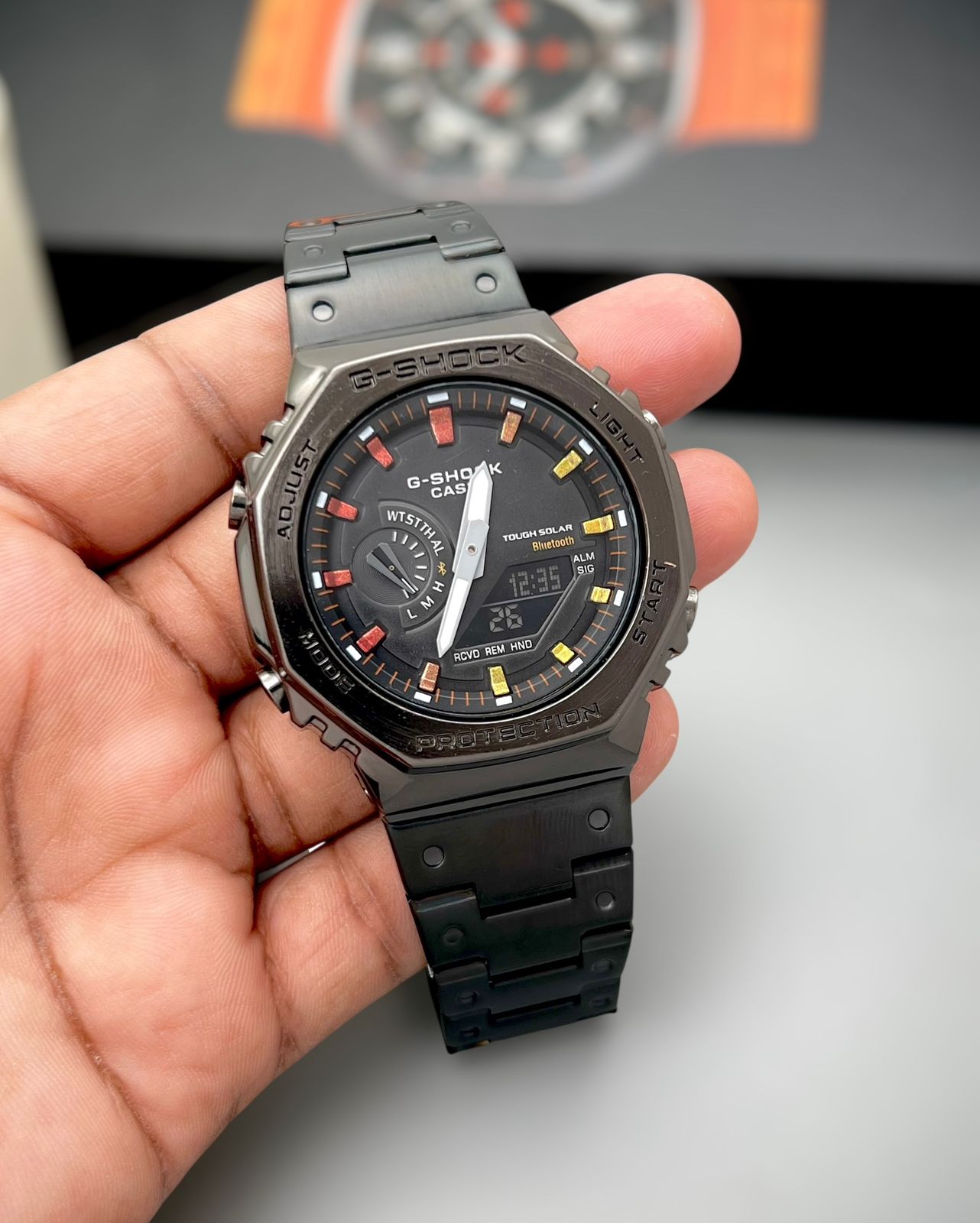 G-SHOCK New GA-2100 series watch, with classic black color matching (Imported)