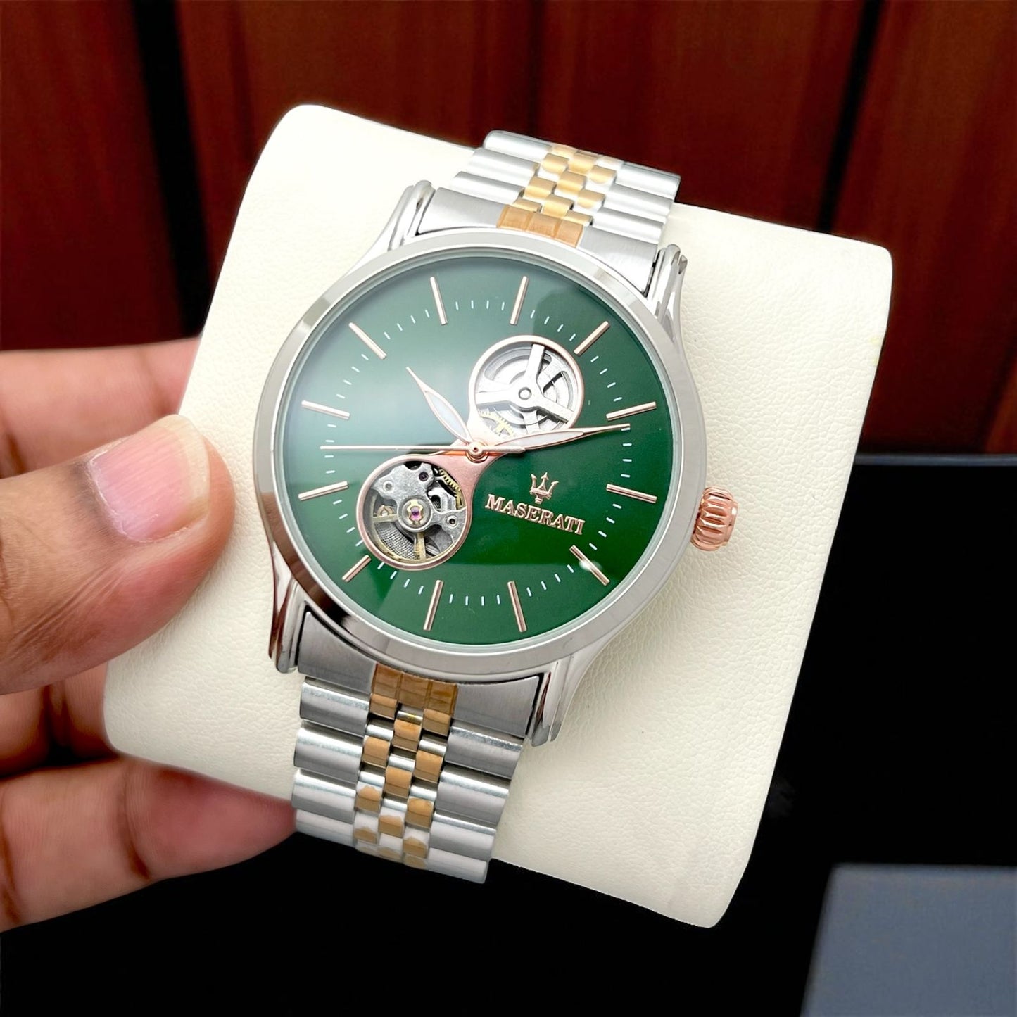 masarati  WATCH AUTOMATIC ANTI ALLERGIC METAL BELT TO AMAZE CUSTOMER