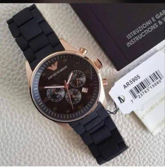 Style , Fashion and Quality With Emporio Armani With black styling strap *⌚⌚