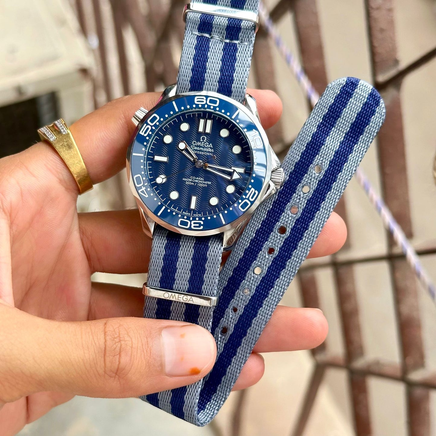 OMEGA's Seamaster Japan Elastic Strap Diver Excellent Quality Men's Watch