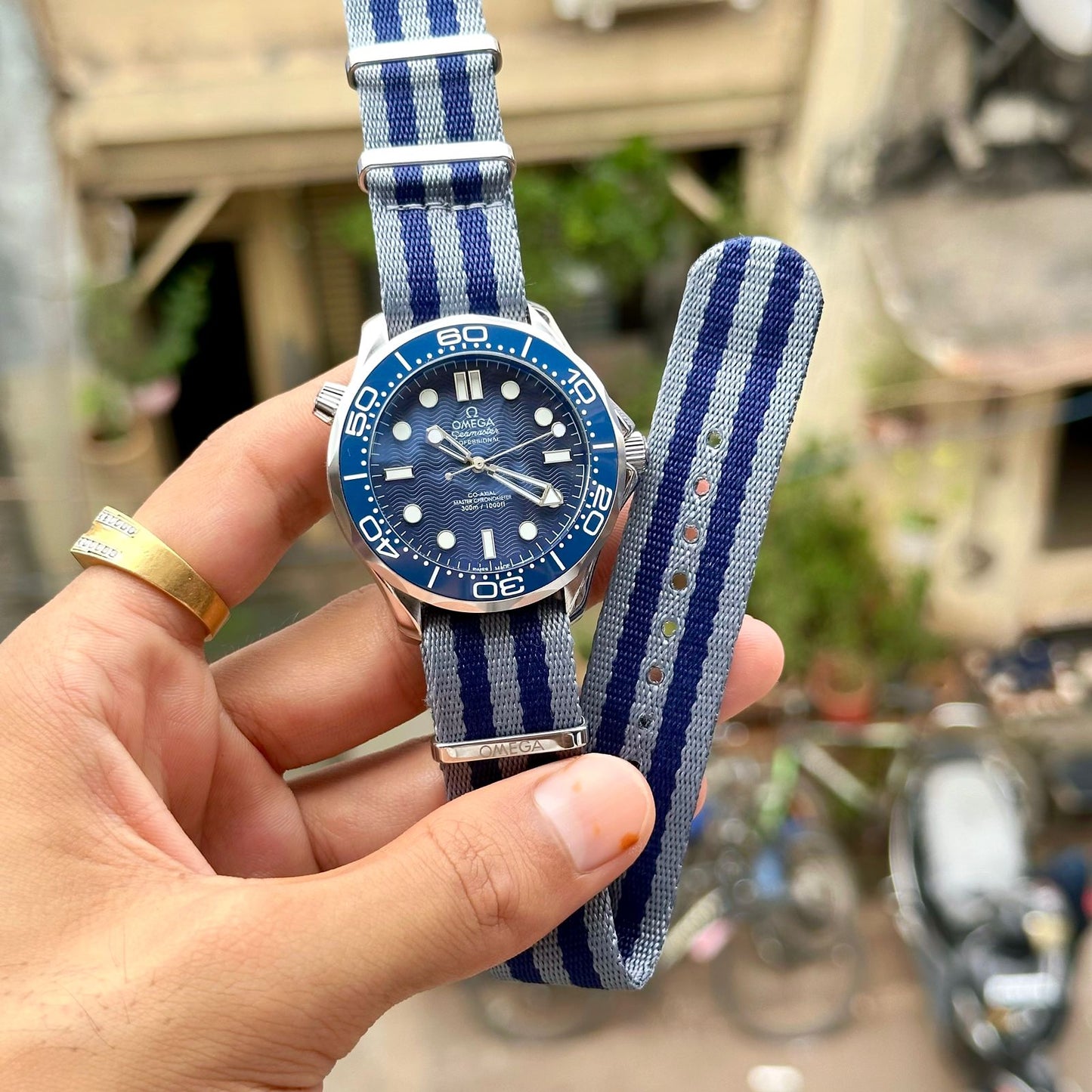 OMEGA's Seamaster Japan Elastic Strap Diver Excellent Quality Men's Watch