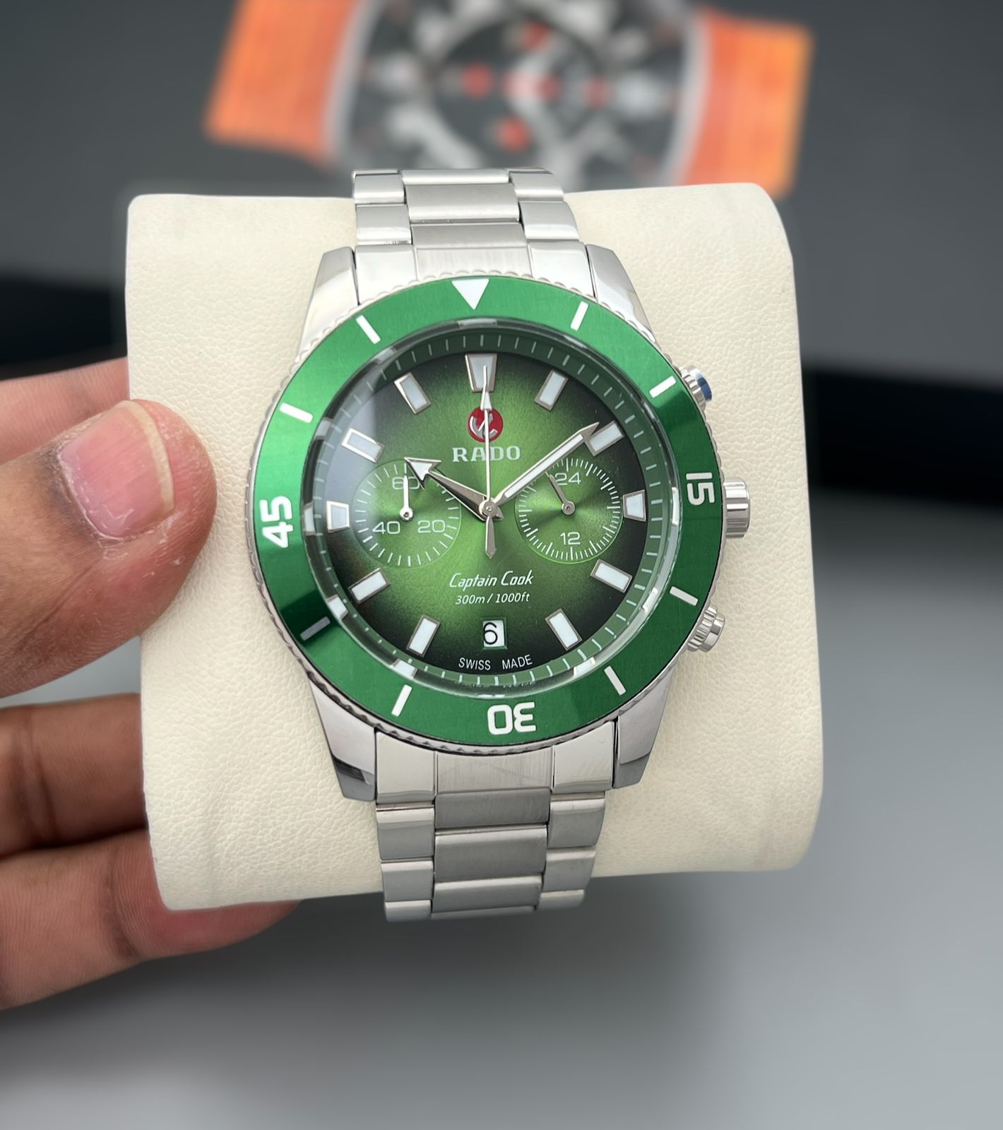 Rado Chronograph elegant Men's Watch (Green Dial)