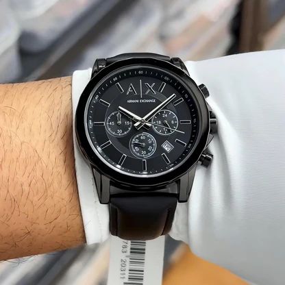 Expertly designed & crafted by Armani Exchange- Black Dial