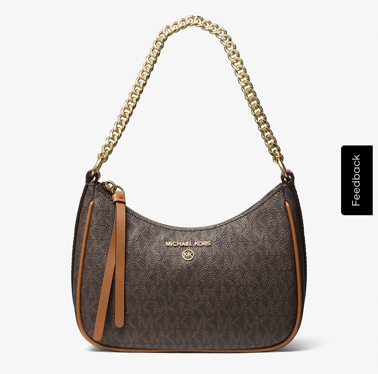 MICHAEL KORS JET SET CHARM LOGO PRINT SHOULDER BAG