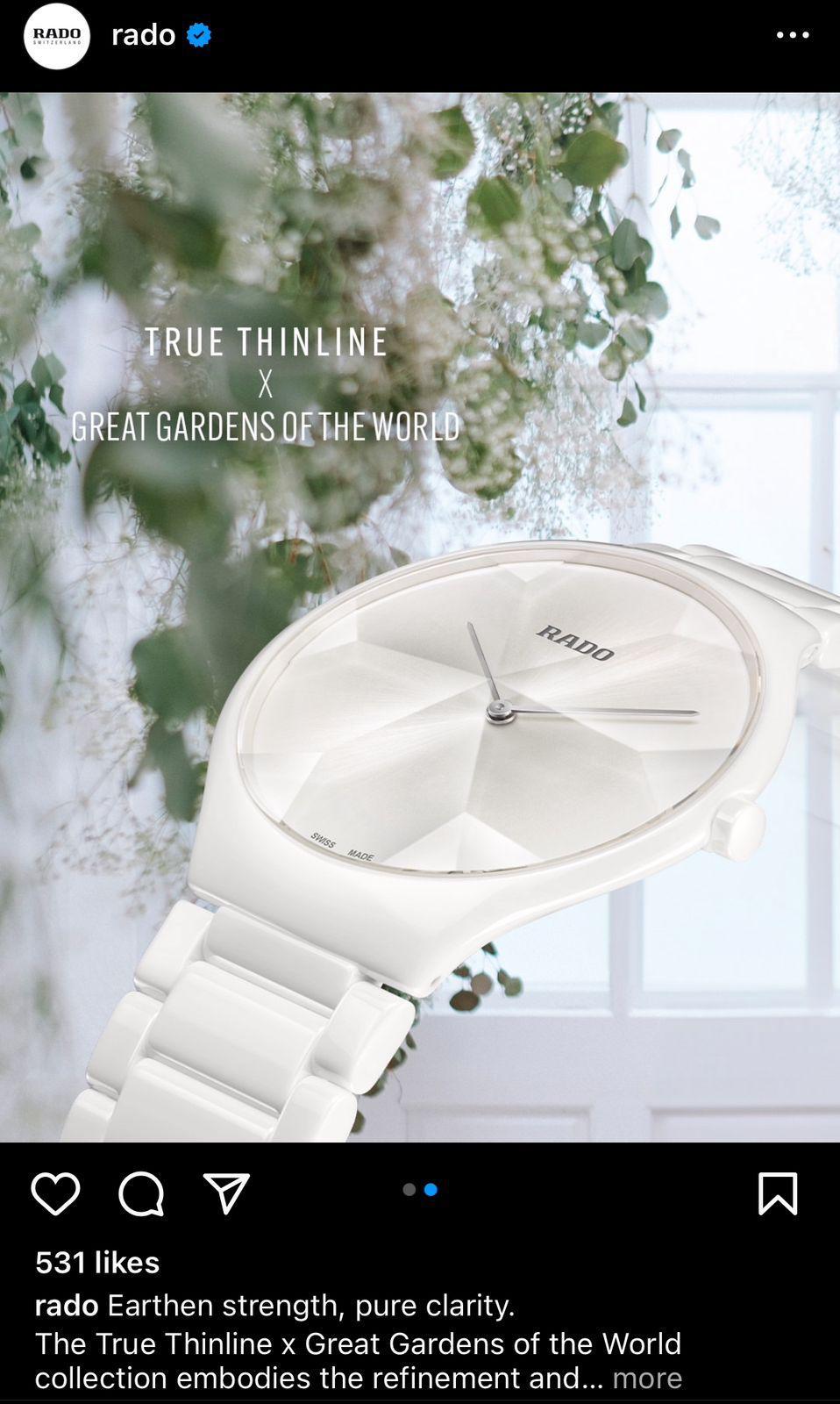 Rado true Round thinline X Great Gardens of the world