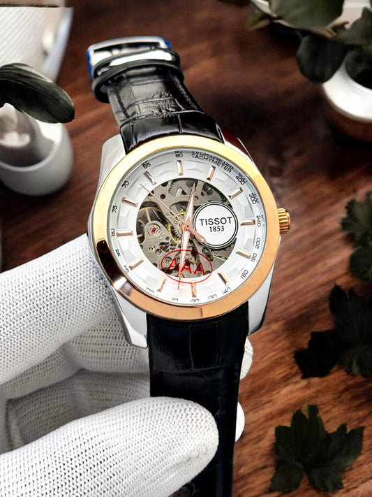 Tissot Automatic Men's Watch | 45mm | Sapphire Glass | Leather Strap | 7A Premium