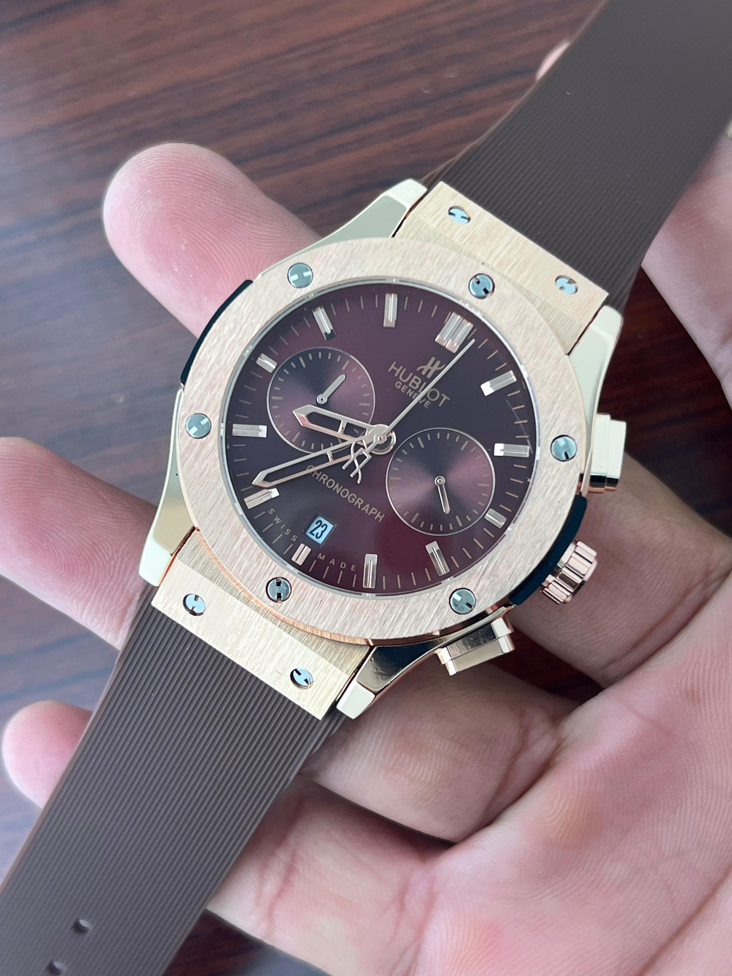 ✅ *Hublot Big Bang 5 Hand all shining Full Black, iconic  Strap collection