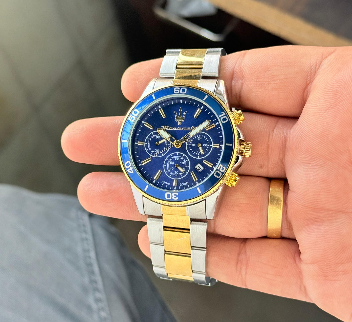 💫Masrati Hot Selling Lifestyle Chronograph Men's Watch(Blue Dial)