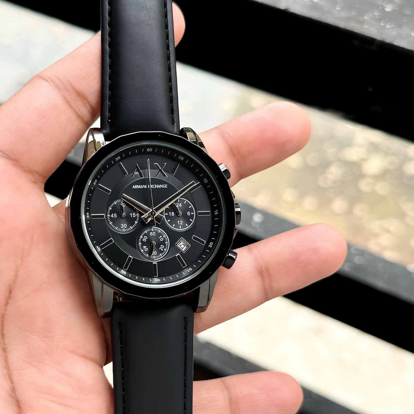 Expertly designed & crafted by Armani Exchange- Black Dial