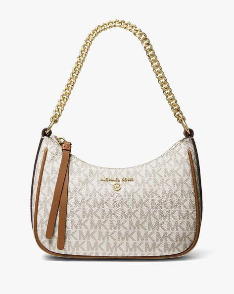 MICHAEL KORS JET SET CHARM LOGO PRINT SHOULDER BAG