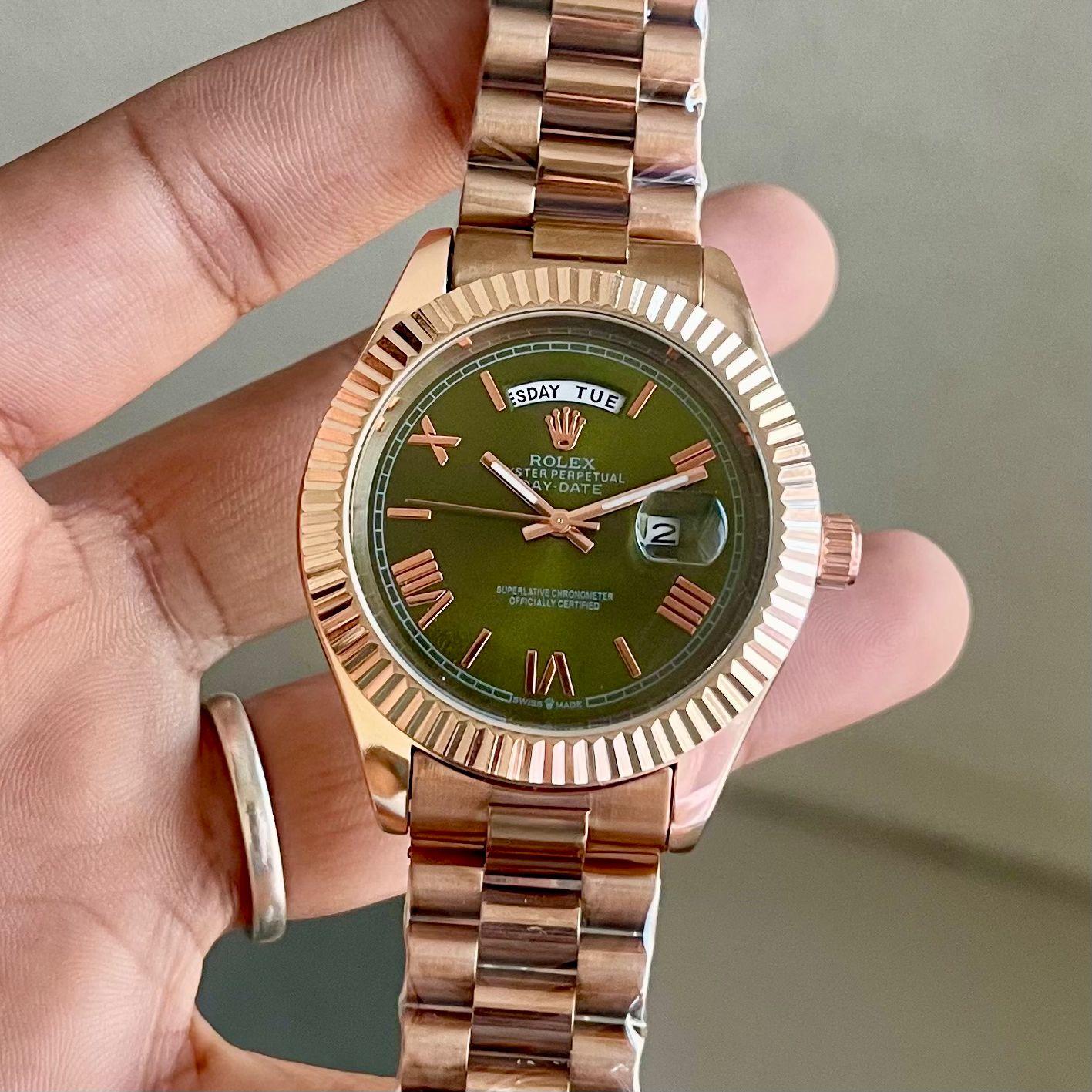 Rolex Day-Date Classic style meets superp functional classic watches (Green- Dial)