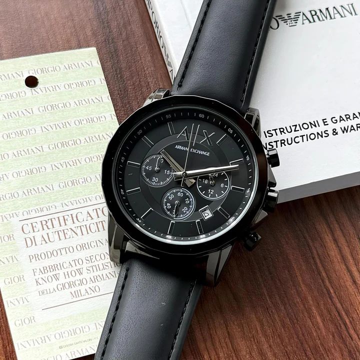 Expertly designed & crafted by Armani Exchange- Black Dial