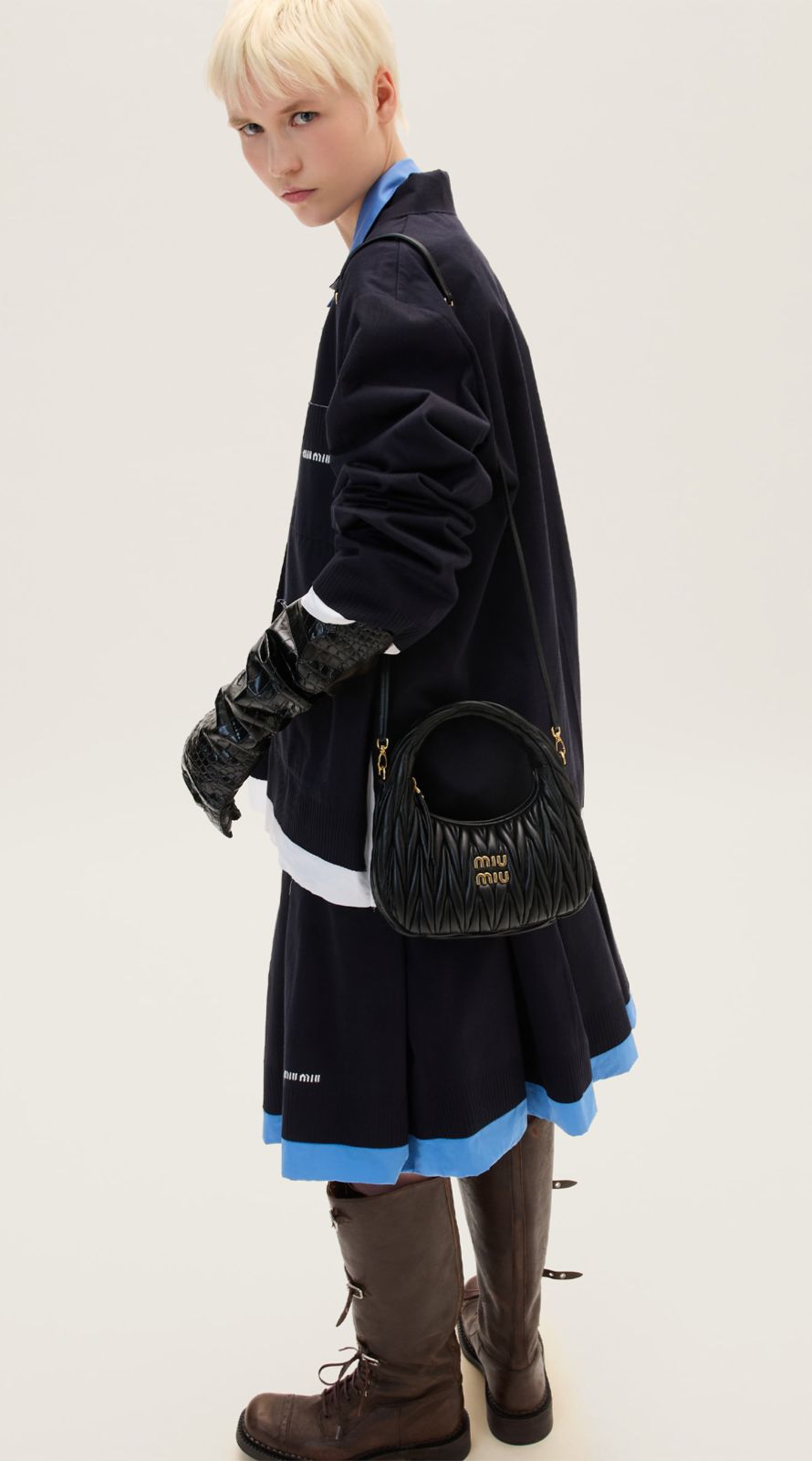 MIU MIU NAPA LEATHER HOBO BAG