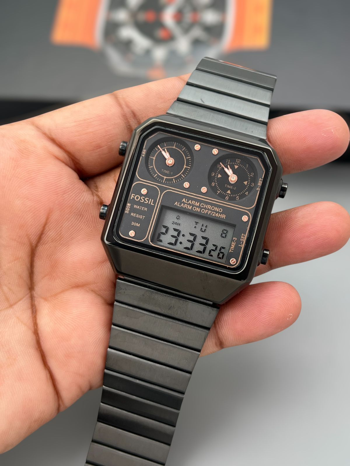 Fossil Multi-Function Retro watch (Black Dial)