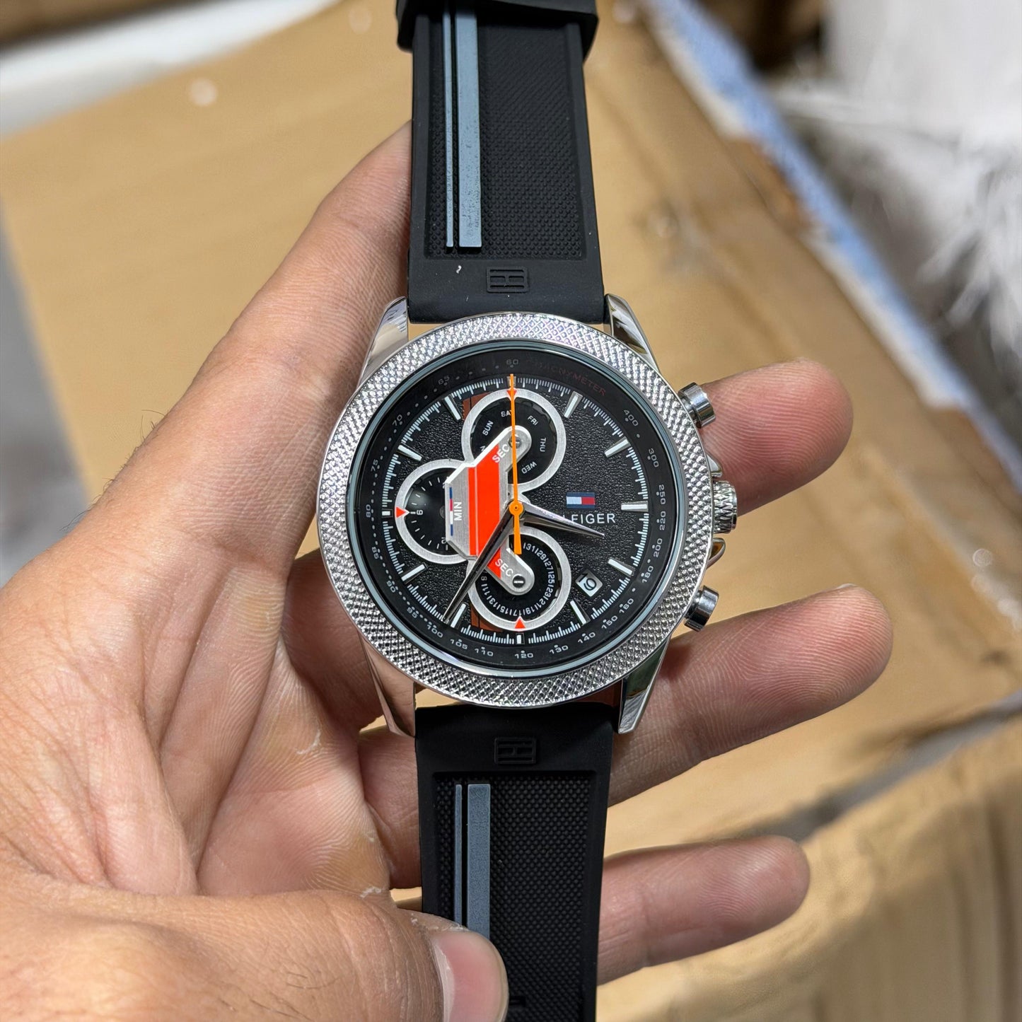 TOMMY HILFIGER Style and Fashion Quality With styling BLACK Color strap