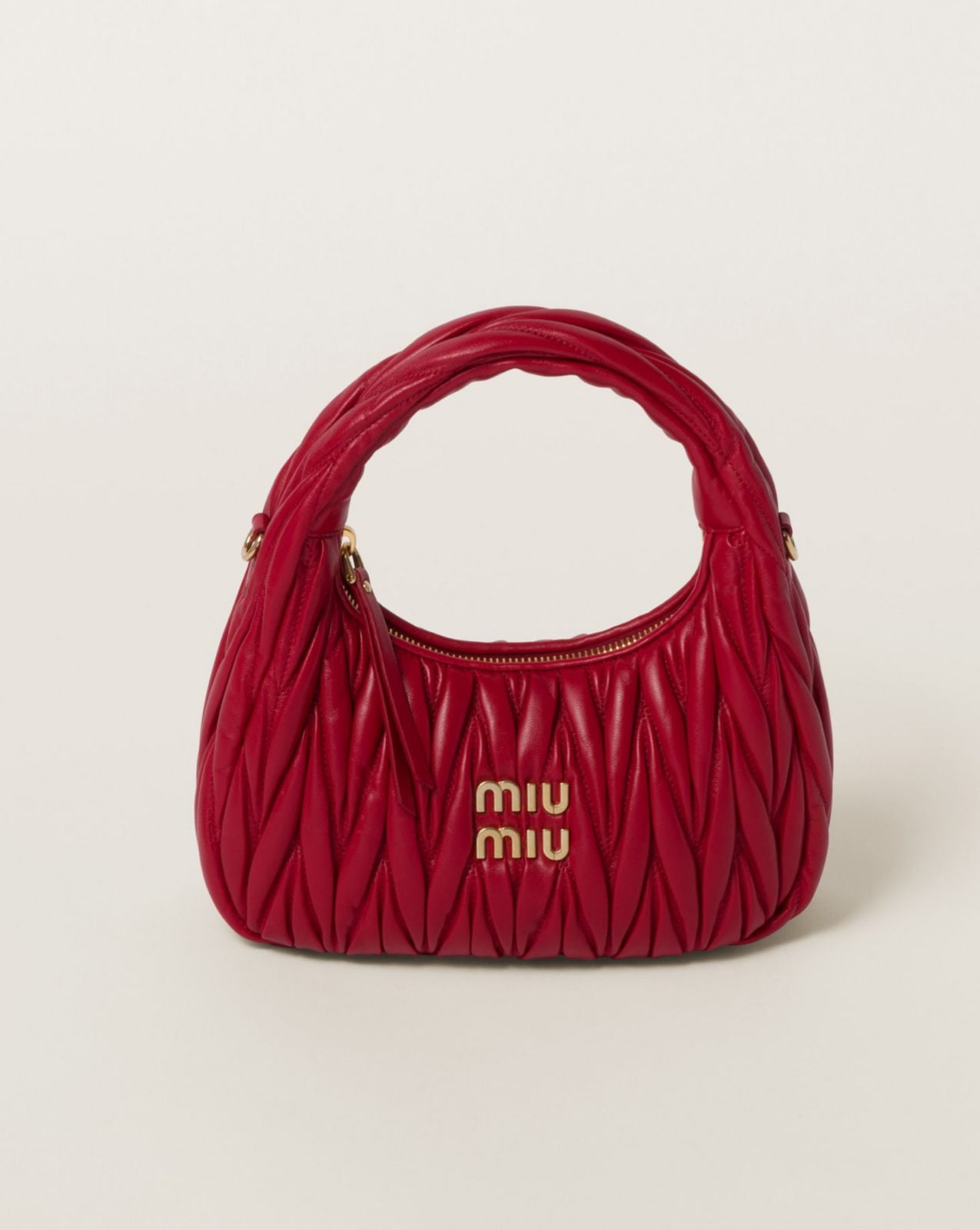 MIU MIU NAPA LEATHER HOBO BAG