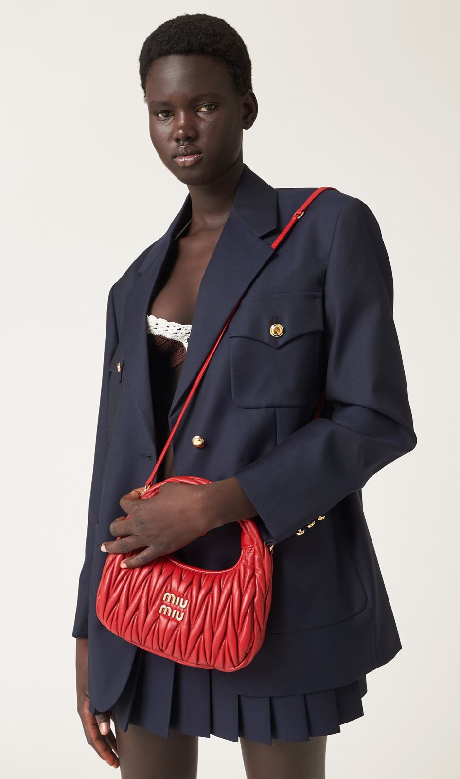 MIU MIU NAPA LEATHER HOBO BAG