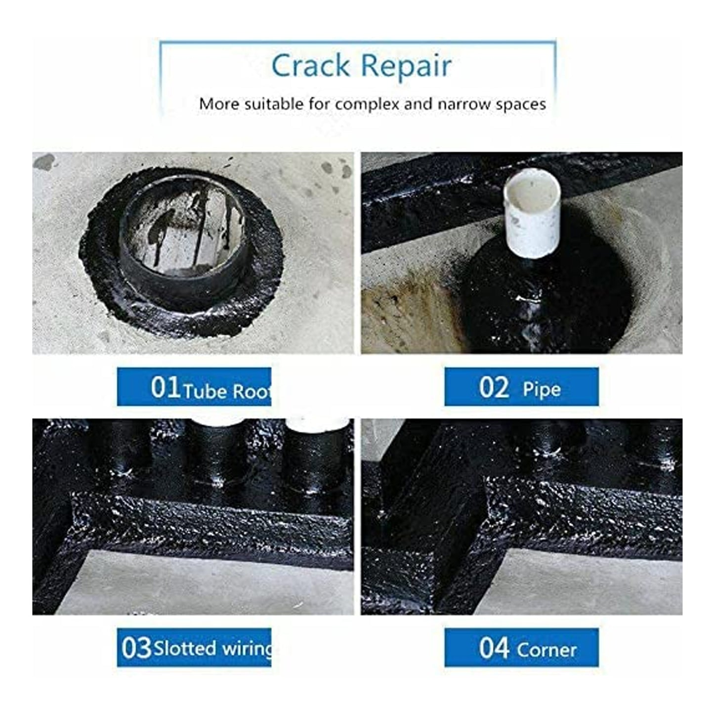 1332 Waterproof Leak Filler Spray Rubber Flexx Repair Sealant - Point To Seal Cracks Holes Leaks Corrosion More For Indoor Or Outdoor Use Black Paint (450 Ml) - Springkart 